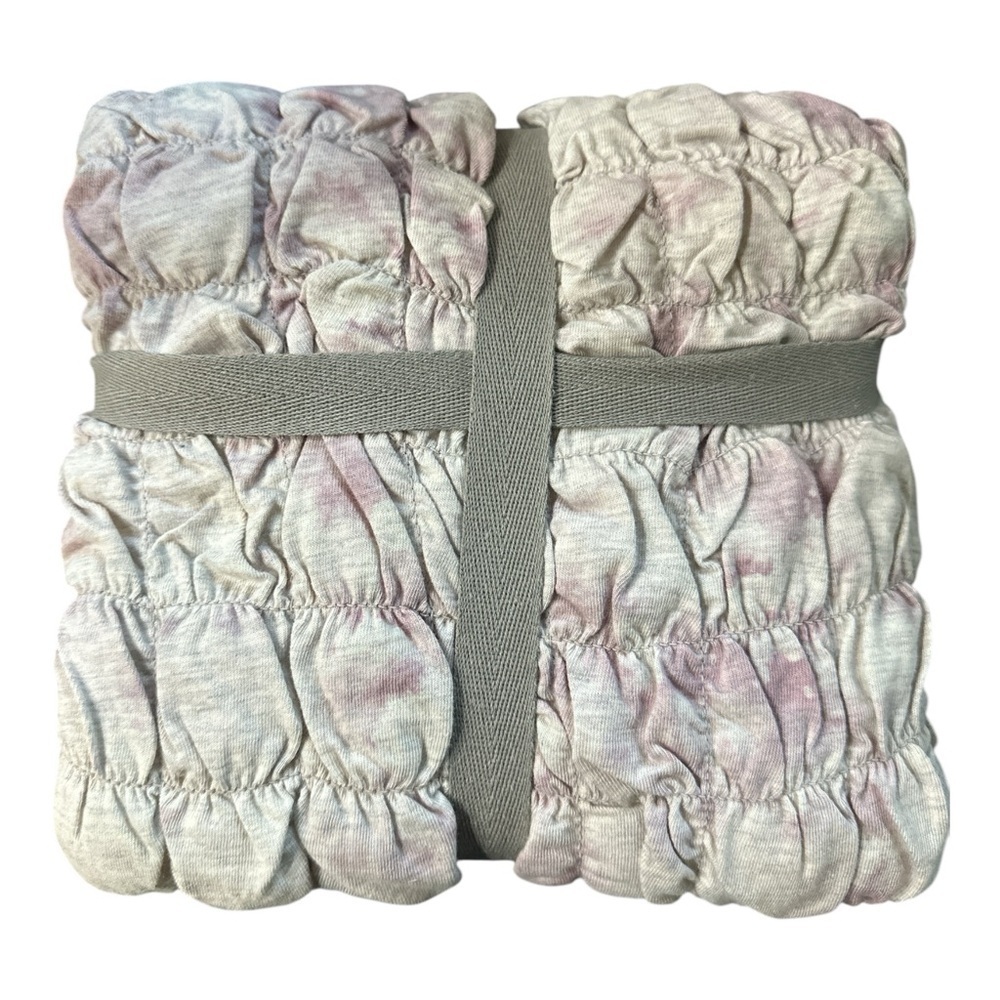Anthropologie Textured Square Pillow Euro Sham Blythe Violet Tie Dye Boho NWT - Picture 3 of 5